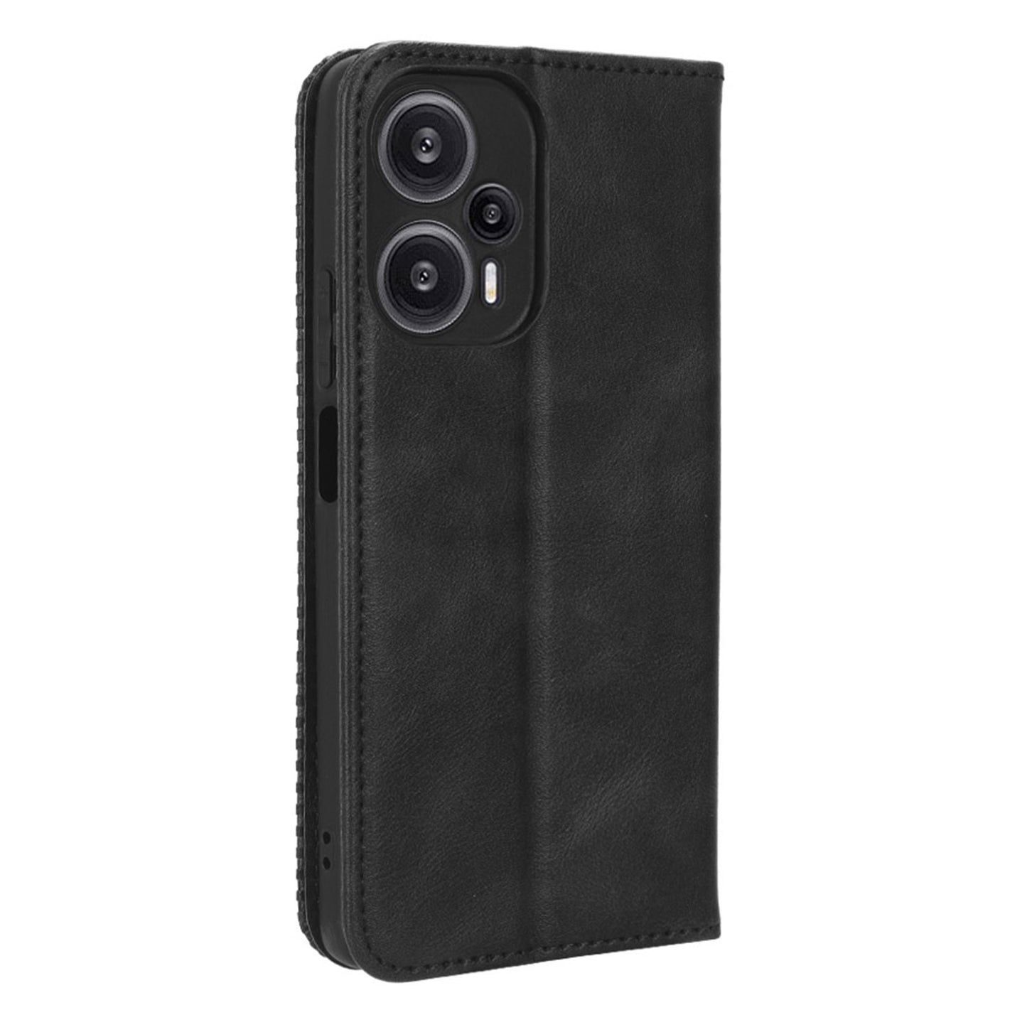 For Xiaomi Redmi Note 12 Turbo 5G / Poco F5 5G PU Leather Phone Wallet Case Foldable Stand Retro Cell Phone Cover