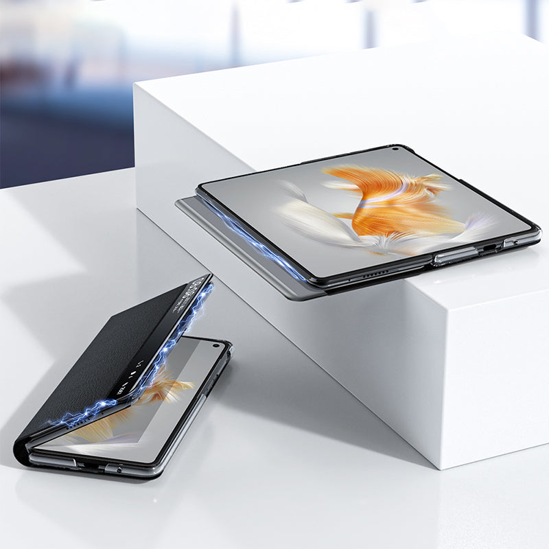 Protective Cover for Huawei Mate X3 5G Cowhide Leather PC Phone Case Phone Shell