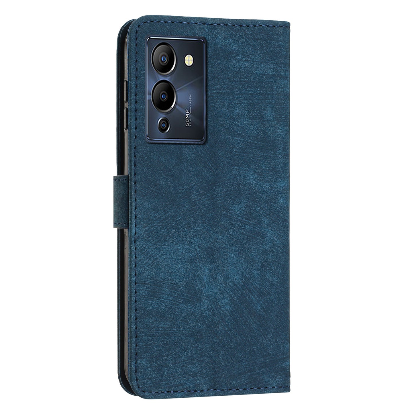 For Infinix Note 12 G96 4G Imprinted Lines Phone Shell Cover PU Leather Wallet Phone Stand Case with Straps