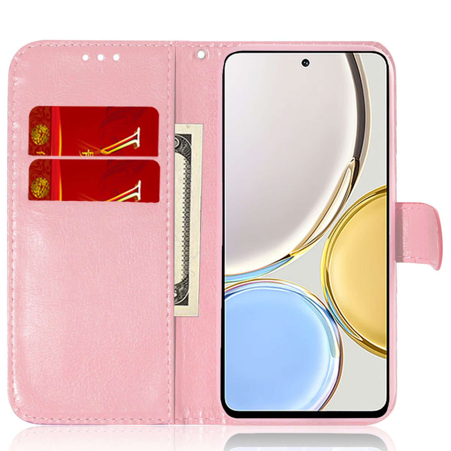 For Huawei nova Y61 4G / Enjoy 50z 4G Dazzling Flower Pattern Stand Phone Case PU Leather Phone Wallet Cover