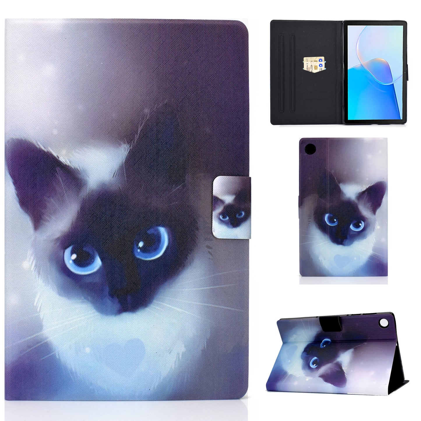 For Huawei MatePad SE 10.4-inch PU Leather Tablet Case Pattern Printing Stand Card Slot Cover