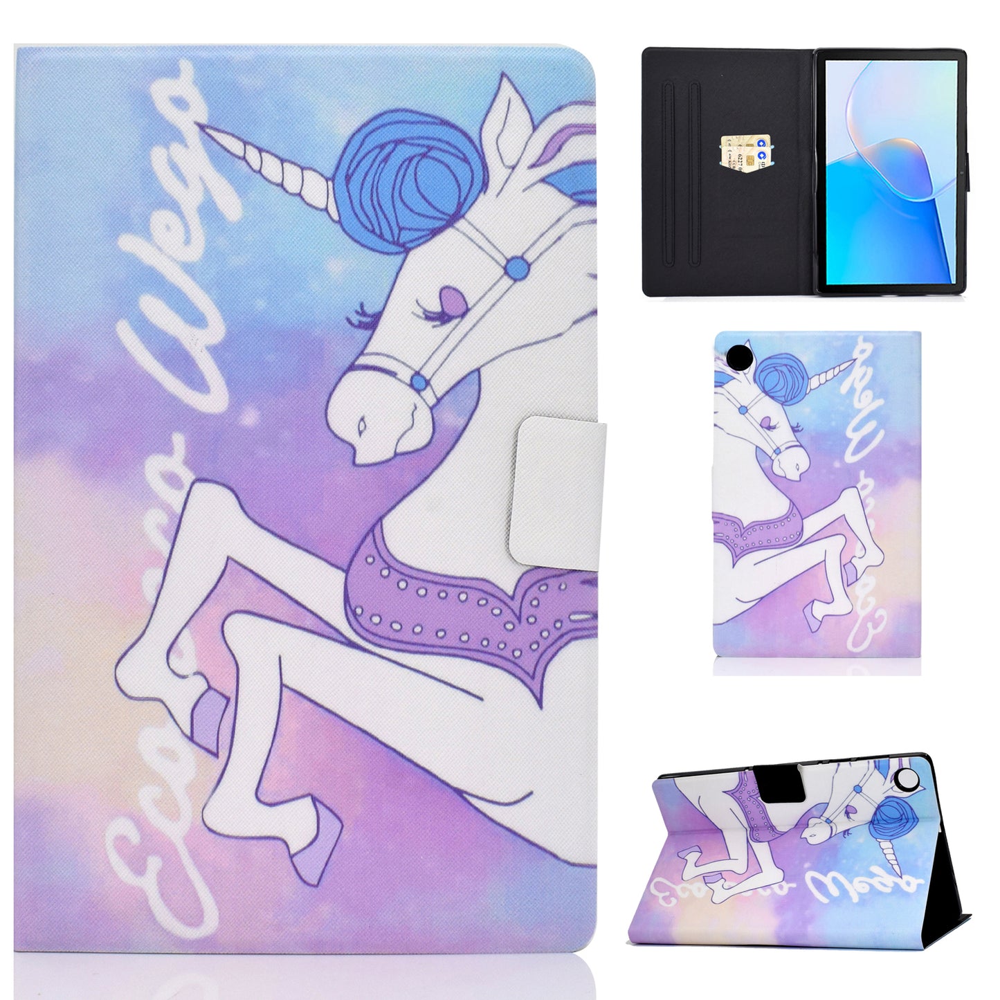 For Huawei MatePad SE 10.4-inch PU Leather Tablet Case Pattern Printing Stand Card Slot Cover