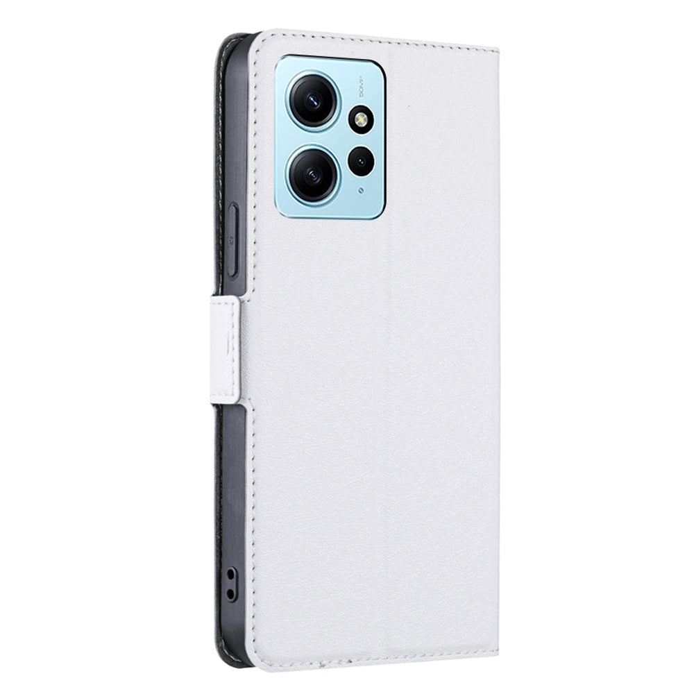 For Xiaomi Redmi Note 12 4G PU Leather Case with Card Slot Stand Flip Phone Cover