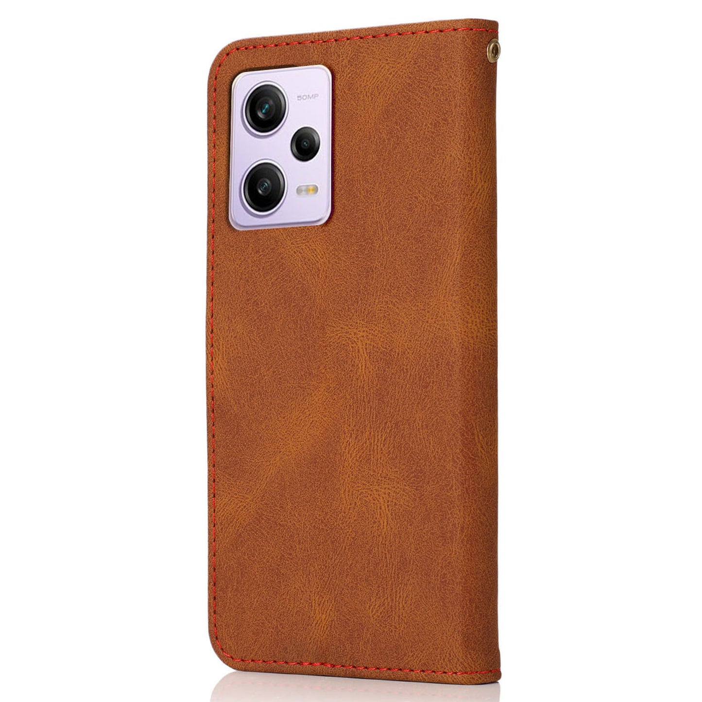 For Xiaomi Poco X5 Pro 5G / Redmi Note 12 Pro Speed 5G / 12 Pro 5G Anti-drop Stand Case Splicing PU Leather Wallet Phone Cover