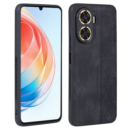 AZNS For Huawei Enjoy 60 Imprinted Phone Case PU Leather Coated TPU Protective Phone Cover