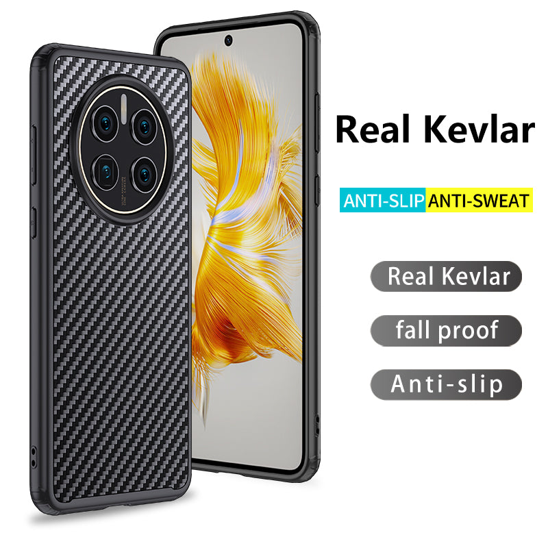 For Huawei Mate 50E 4G / Mate 50 4G Magnetic Cellphone Back Cover Kevlar Fiber TPU Anti-drop Phone Case