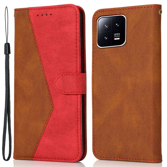 For Xiaomi 13 5G Wallet Phone Case Flip Splicing PU Leather Stand Phone Cover