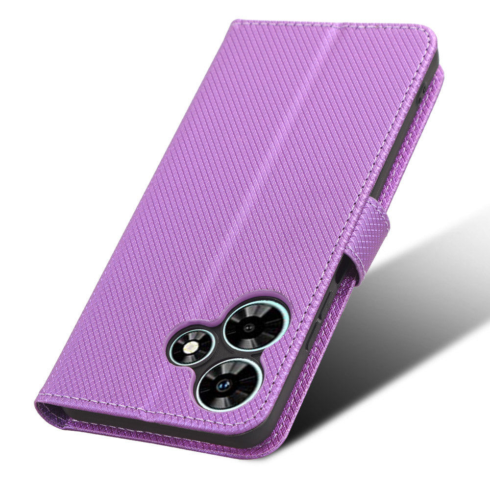 For Infinix Hot 30i / Hot 30i NFC X669 Leather Phone Case Diamond Texture Flip Stand Wallet Cover