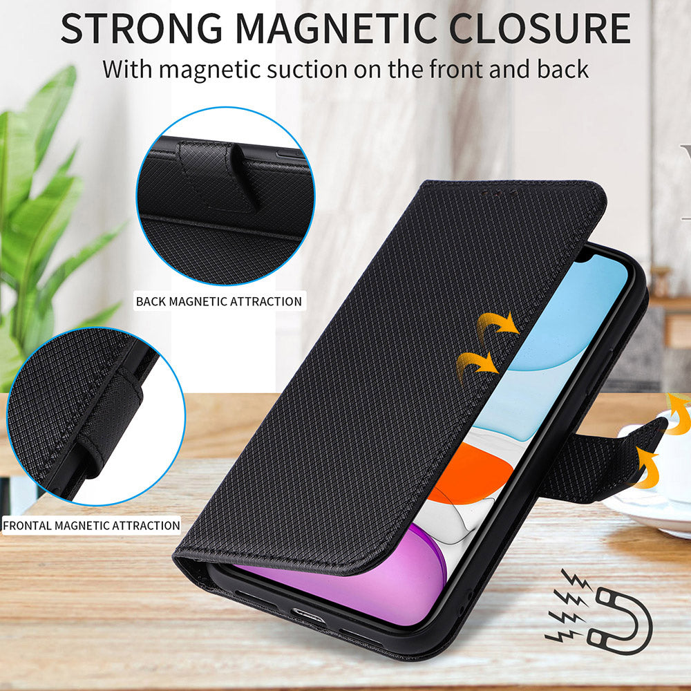 For Infinix Hot 30i / Hot 30i NFC X669 Leather Phone Case Diamond Texture Flip Stand Wallet Cover