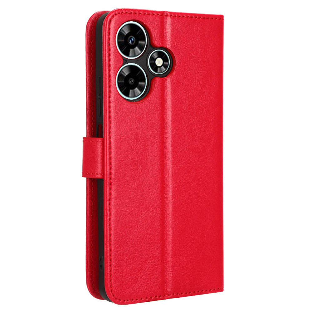 For Infinix Hot 30i / Hot 30i NFC X669 Wallet Phone Case PU Leather Crazy Horse Texture Flip Stand Cover