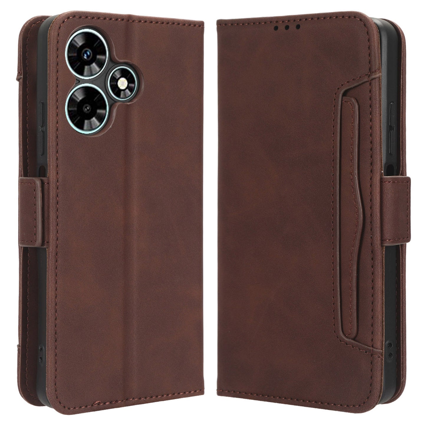 For Infinix Hot 30 X6831 PU Leather Stand Phone Cover Multiple Card Slots Flip Wallet Case
