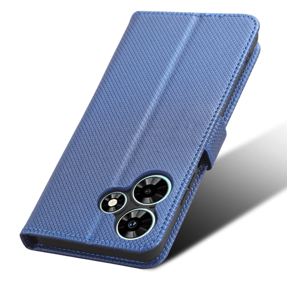 For Infinix Hot 30 X6831 PU Leather Folio Phone Case Wallet Diamond Texture Stand Design Cover