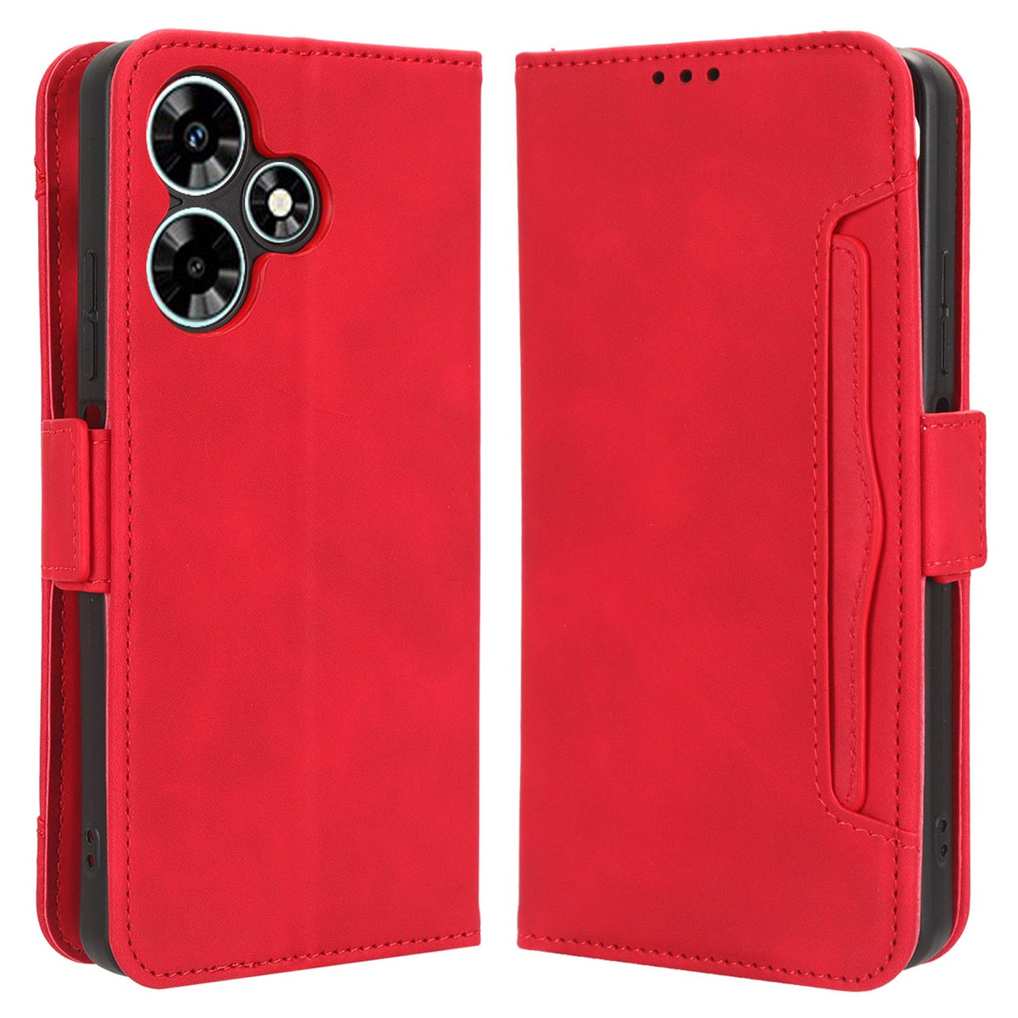 For Infinix Hot 30 Play Flip Stand Leather Phone Case Multiple Card Slots Wallet Cover