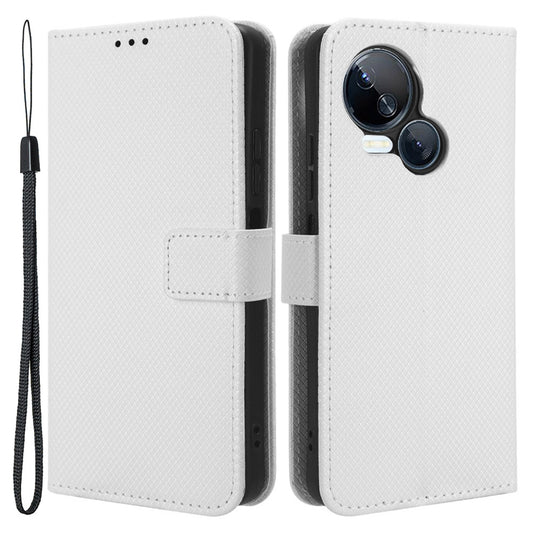 For Tecno Spark 10 5G Folio Stand PU Leather Phone Case Diamond Texture Wallet Flip Cover