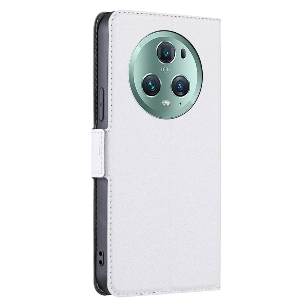 For Honor Magic5 Pro Stand Phone Case PU Leather + TPU Card Holder Cover