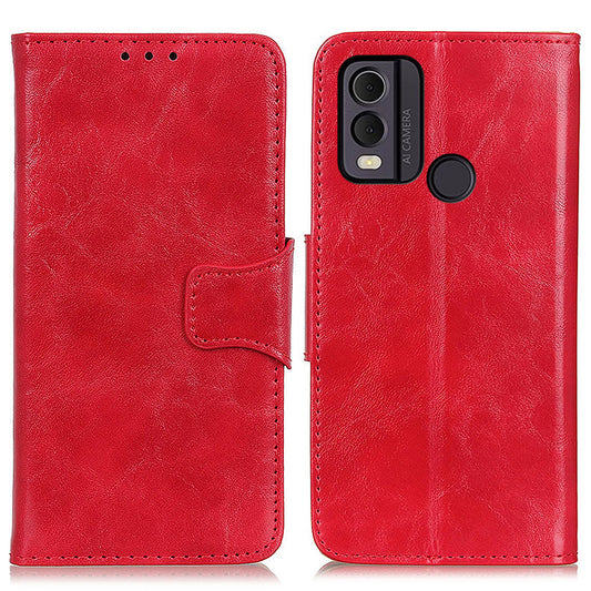 Anti-Drop Phone Shell for Nokia C22 Split Leather Flip Cover Crazy Horse Texture Phone Case with Wallet
