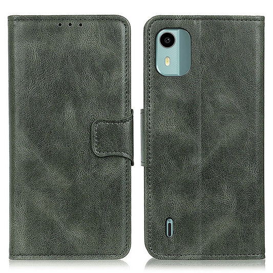 For Nokia C12 4G / C12 Plus / C12 Pro Cell Phone Wallet Case Crazy Horse Texture Leather Cover with Stand