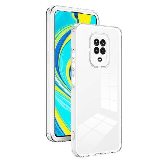 For Xiaomi Redmi Note 9S 4G / Note 9 Pro 4G Case 3-in-1 TPU PC Phone Cover with PC Camera Frame