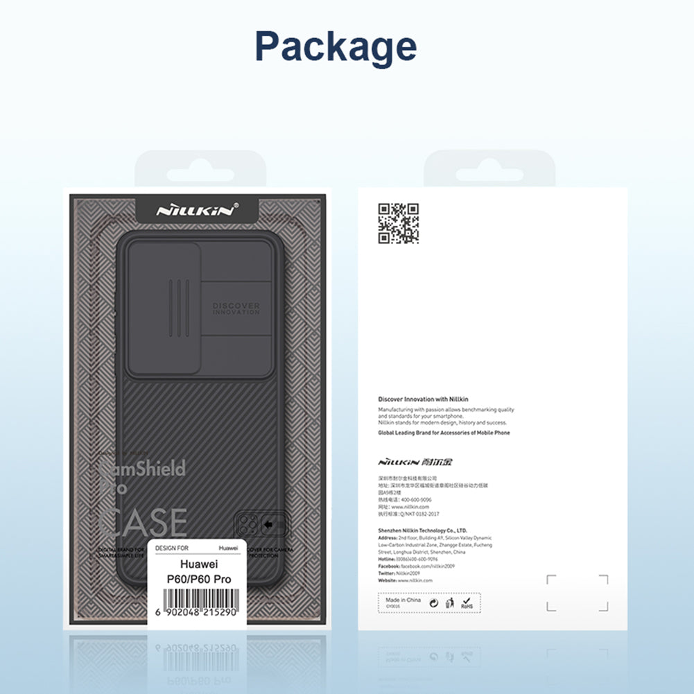 NILLKIN CamShield Pro Series for Huawei P60 / P60 Pro Phone Case PC+TPU Cover with Slide Camera Protection