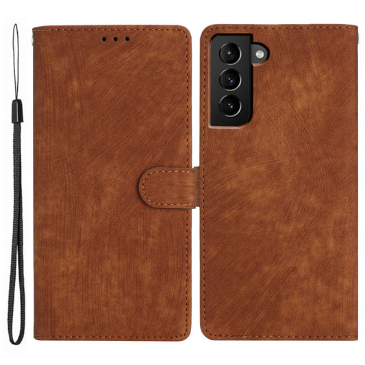 For Samsung Galaxy S22+ 5G PU Leather Folio Flip Cover Skin-Touch Stand Wallet Phone Case