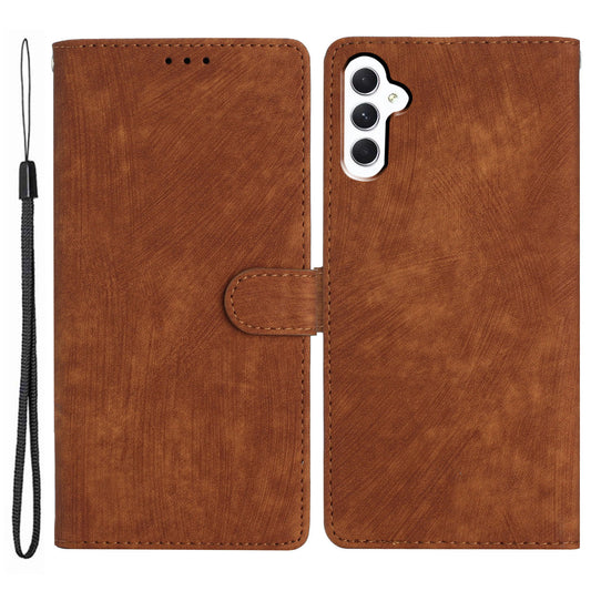 For Samsung Galaxy A34 5G Full Protection Cover Skin-touch Stand Leather Wallet Phone Case