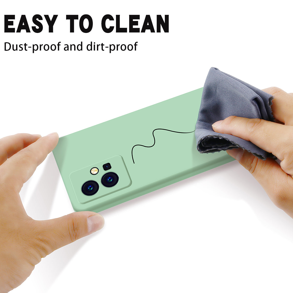 For vivo Y75 5G / Y55 5G / Y33s 5G / Y30 5G / Y55s 5G Liquid Silicone Phone Case Protective Cover with Strap