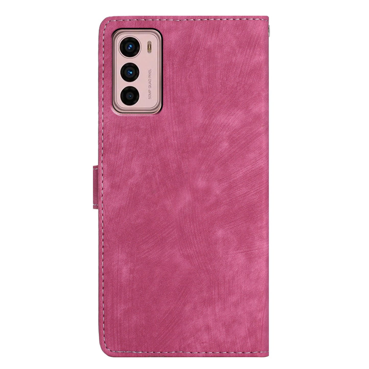 For Motorola Moto G42 4G Anti-Drop PU Leather Cover Skin-Touch Wallet Phone Case with Stand