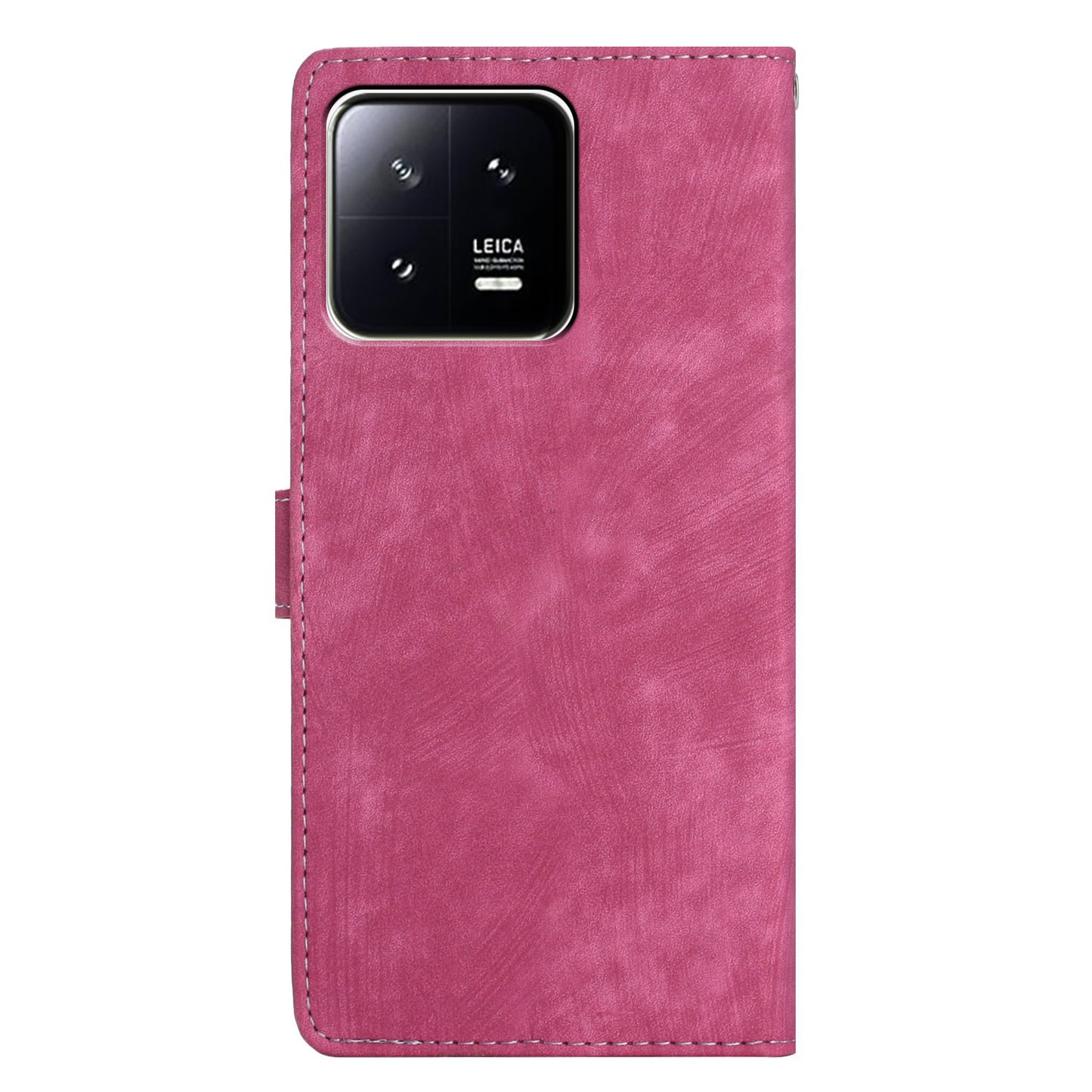 For Xiaomi 13 5G Solid Color Folio Flip PU Leather Wallet Cover Skin-touch Stand Phone Case
