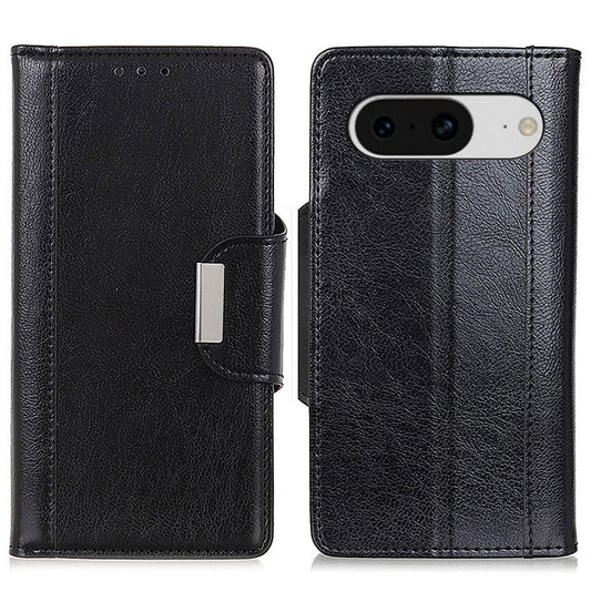 Phone Wallet Case for Google Pixel 8 , Anti-scratch PU Leather Cowhide Texture Stand Cover