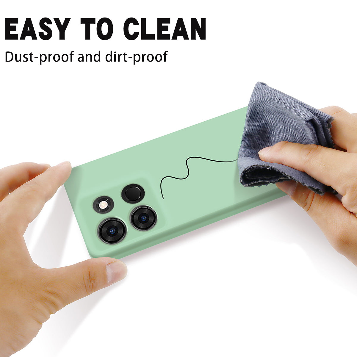 For Infinix Smart 7 4G Anti-drop Phone Back Cover Liquid Silicone Soft Lining Phone Case with Strap