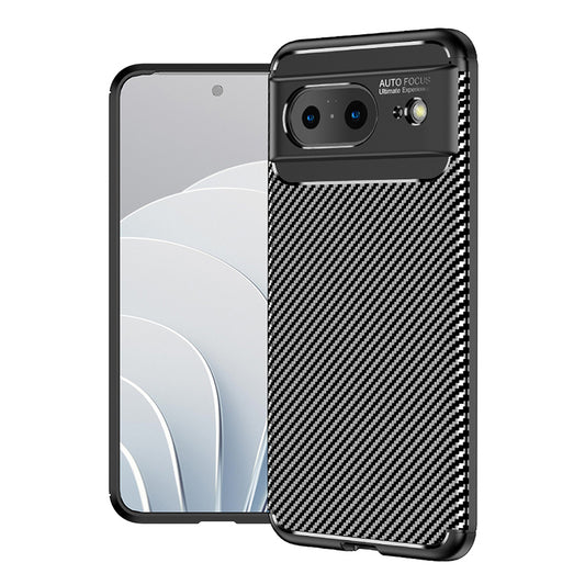 Anti-drop Phone TPU Case for Google Pixel 8 , Carbon Fiber Texture Protective Phone Cover