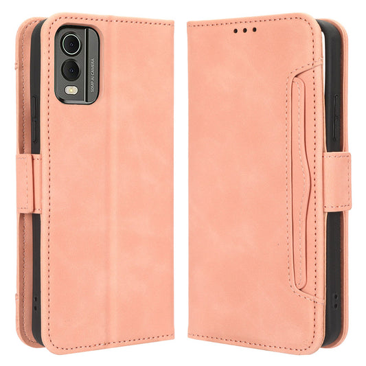 For Nokia C32 Flip Design PU Leather Phone Case Stand Multiple Card Slots Wallet Phone Cover