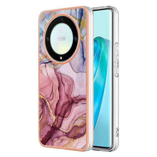 YB IMD Series-16 Style E TPU Phone Case for Honor X9a 5G / Magic5 Lite 5G / X40 5G , Marble Pattern 2.0mm IMD Electroplating Cover