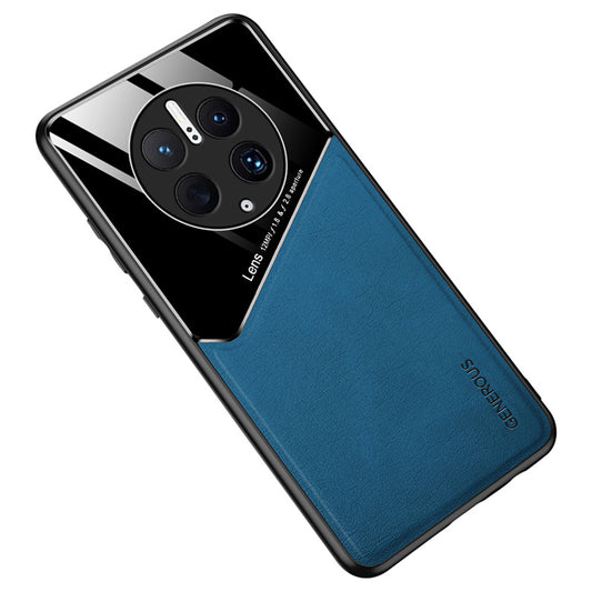 For Huawei Mate 50 Pro 4G Anti-Drop Phone Case TPU + PC + PU Leather Slim Phone Cover Support Magnetic Car Mount