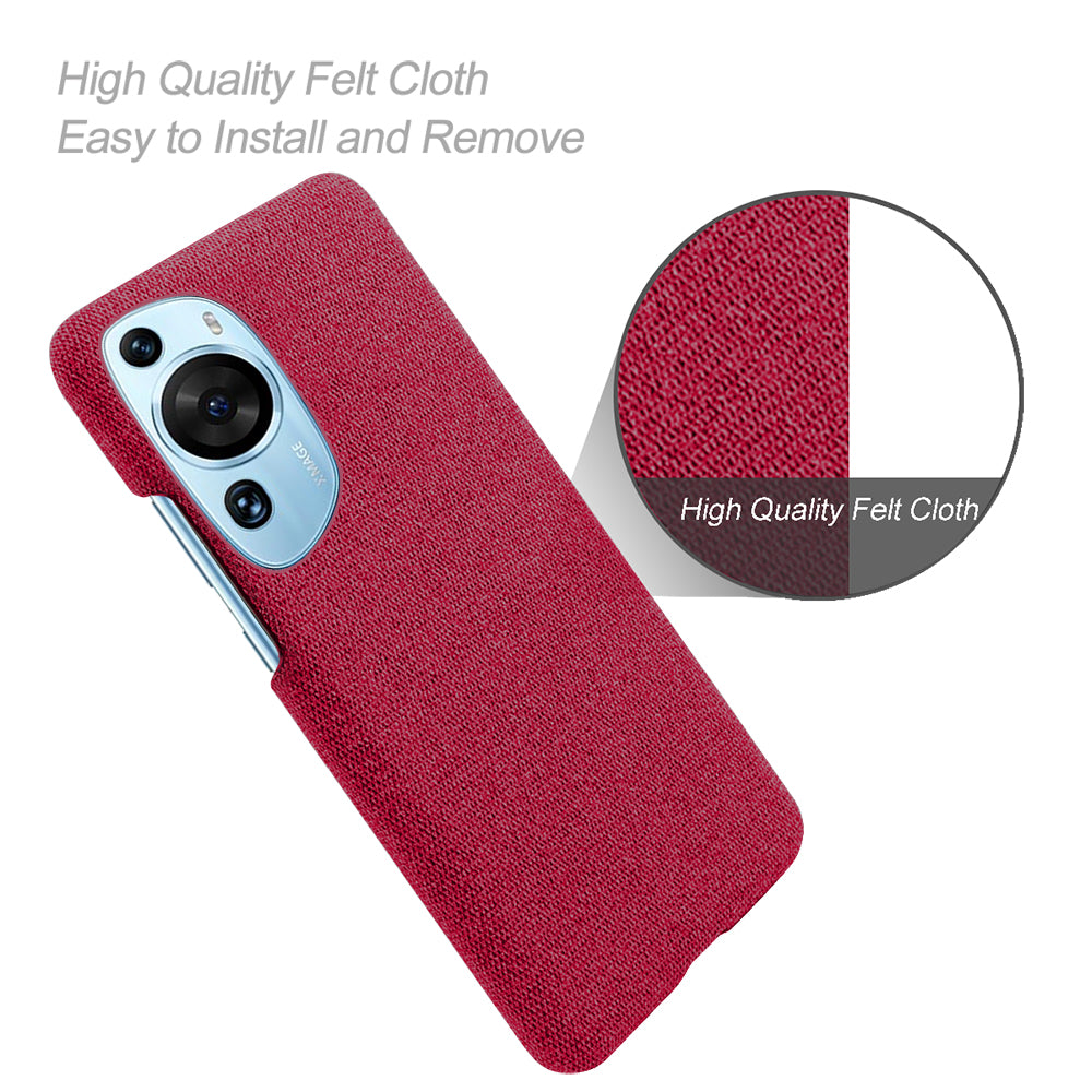 For Huawei P60 Art Non-Slip Phone Case Cloth+Hard PC Shockproof Protective Cover