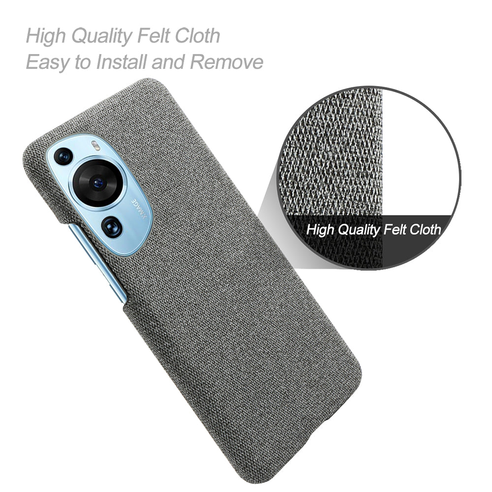 For Huawei P60 Art Non-Slip Phone Case Cloth+Hard PC Shockproof Protective Cover