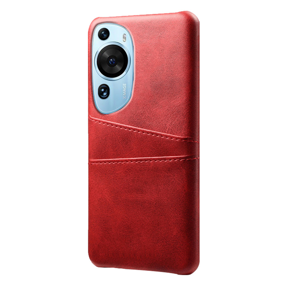 For Huawei P60 Art Phone Case 2 Card Slots Pocket PU Leather + Hard PC Cover