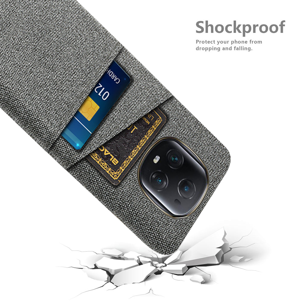 For Honor Magic5 Ultimate 5G Anti-drop Phone Case Hard PC + Cloth Cover with 2 Card Slots