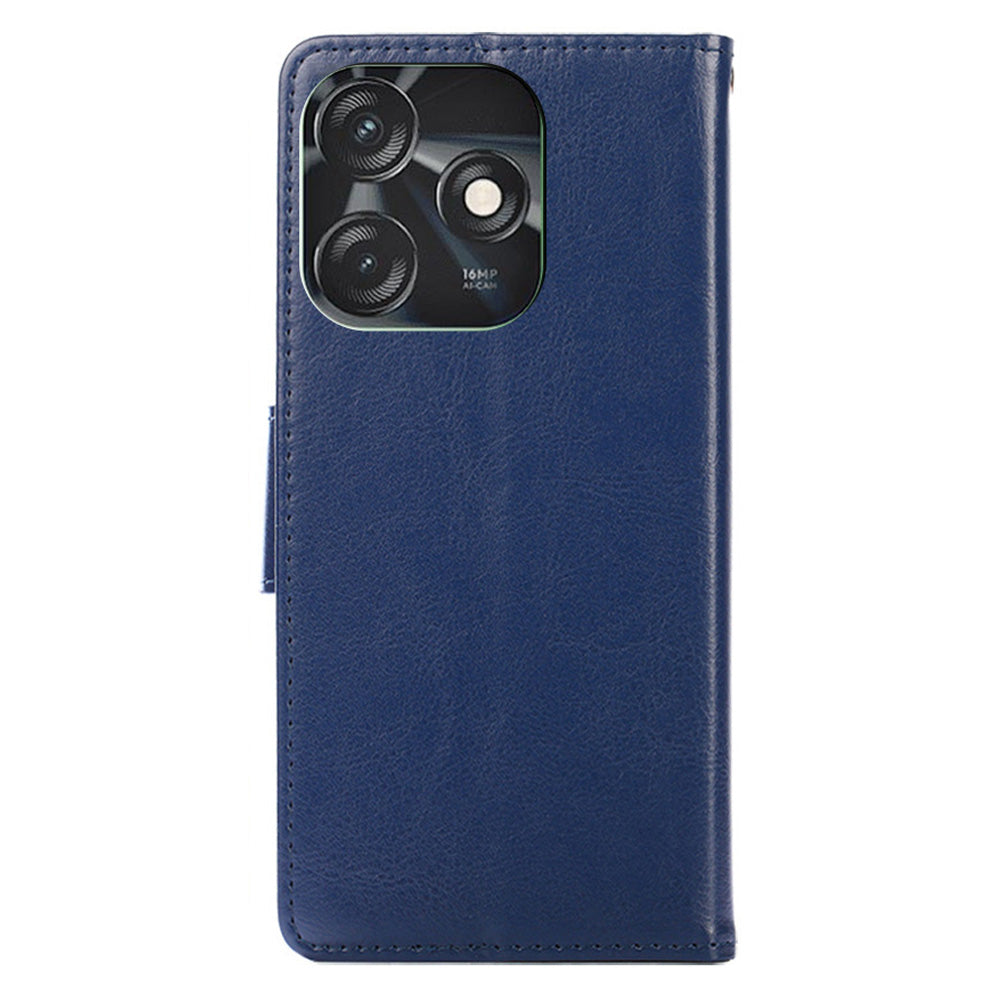 Anti-Drop Cover for Tecno Spark 10C 4G , PU Leather Phone Wallet Case with Stand