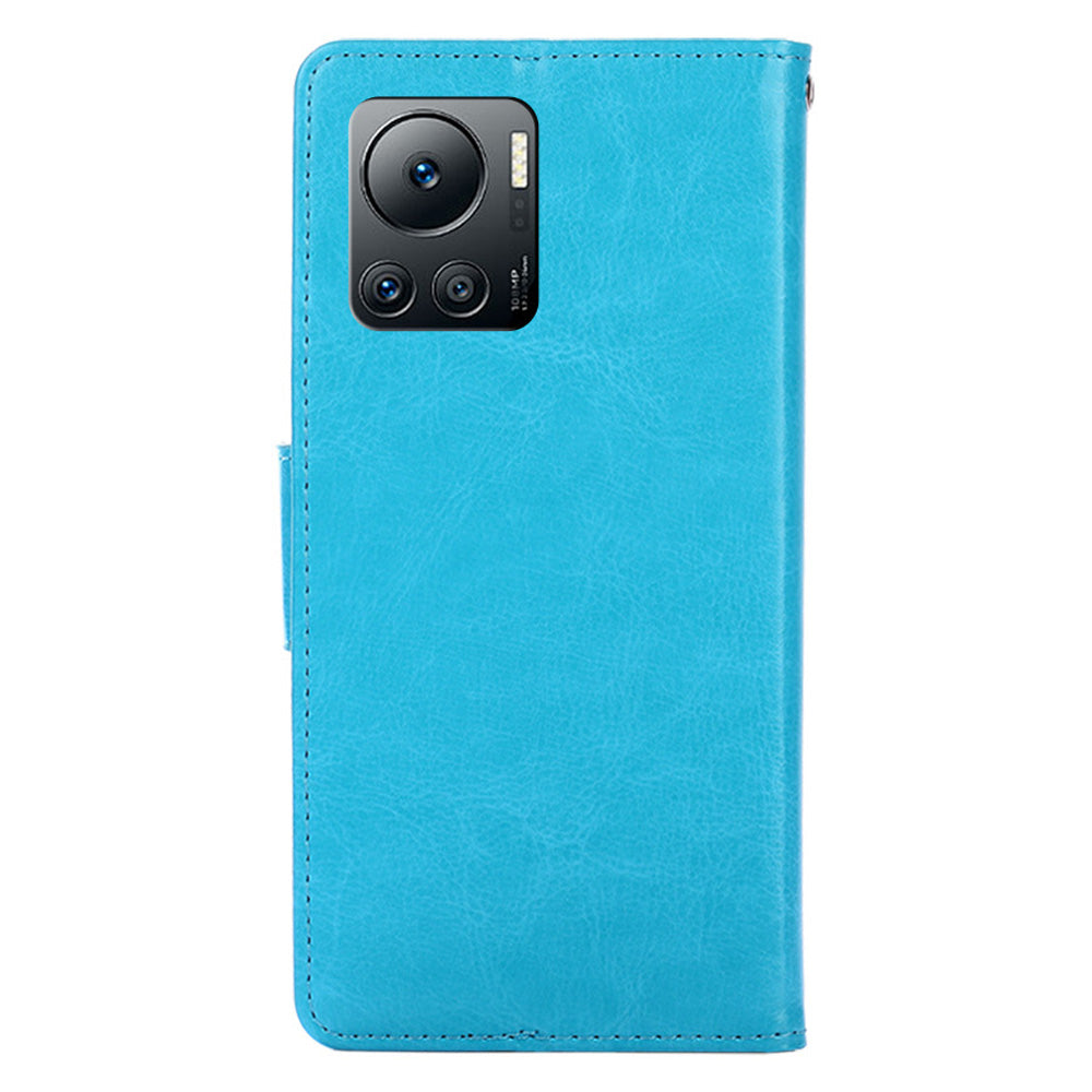 For Infinix Note 12 VIP 4G Phone Protective Case Leather Wallet Cover with Stand