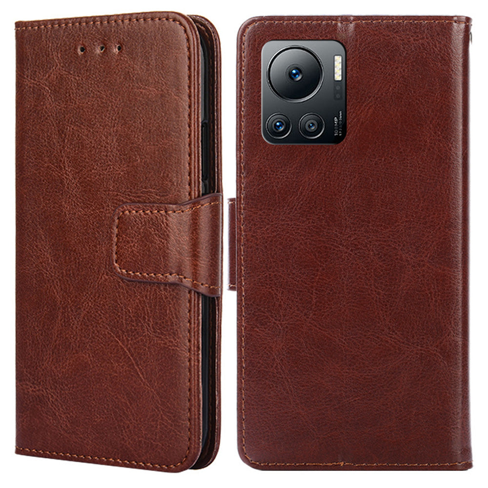 For Infinix Note 12 VIP 4G Phone Protective Case Leather Wallet Cover with Stand