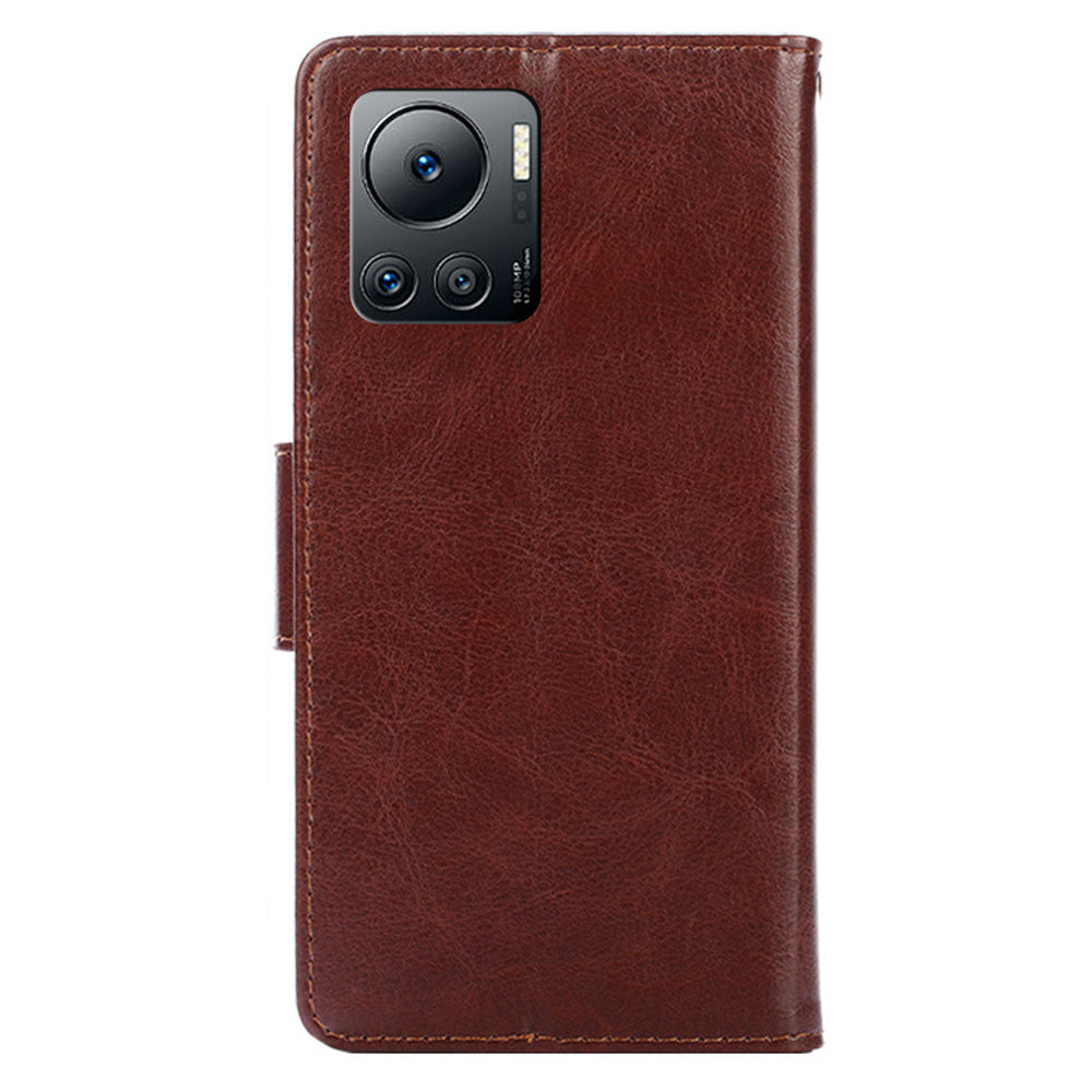 For Infinix Note 12 VIP 4G Phone Protective Case Leather Wallet Cover with Stand