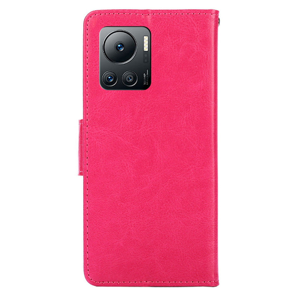For Infinix Note 12 VIP 4G Phone Protective Case Leather Wallet Cover with Stand
