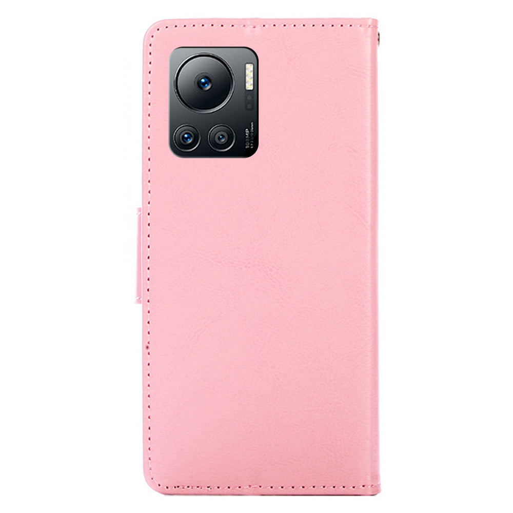 For Infinix Note 12 VIP 4G Phone Protective Case Leather Wallet Cover with Stand