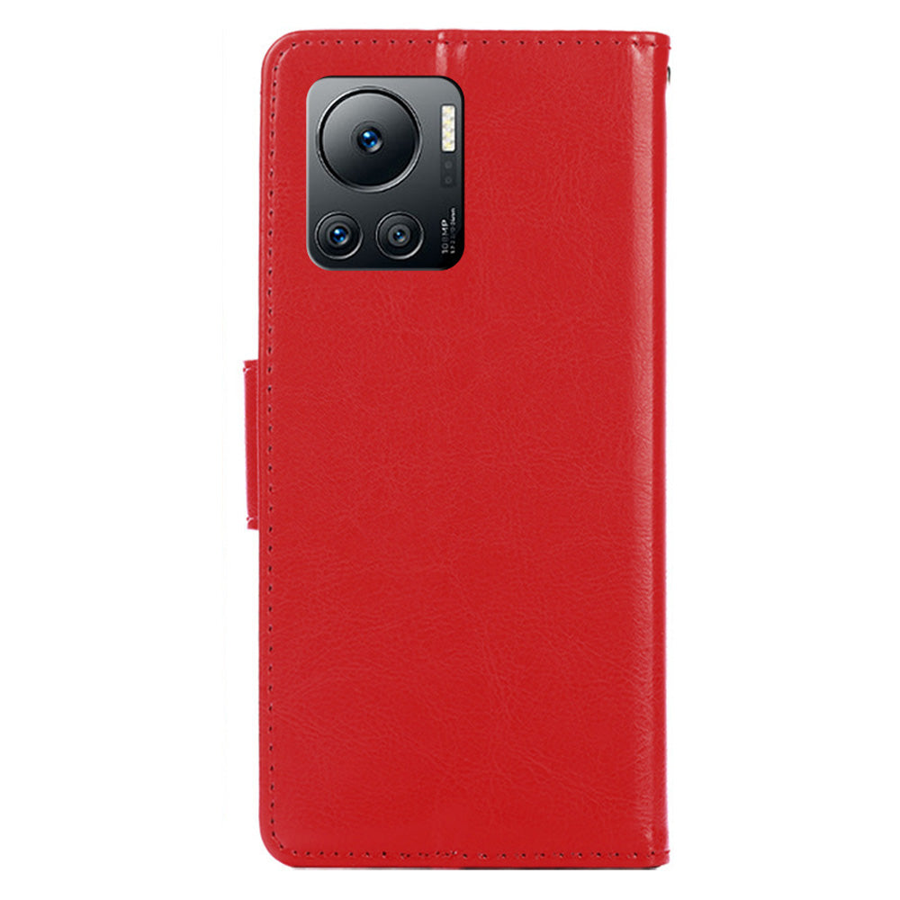 For Infinix Note 12 VIP 4G Phone Protective Case Leather Wallet Cover with Stand