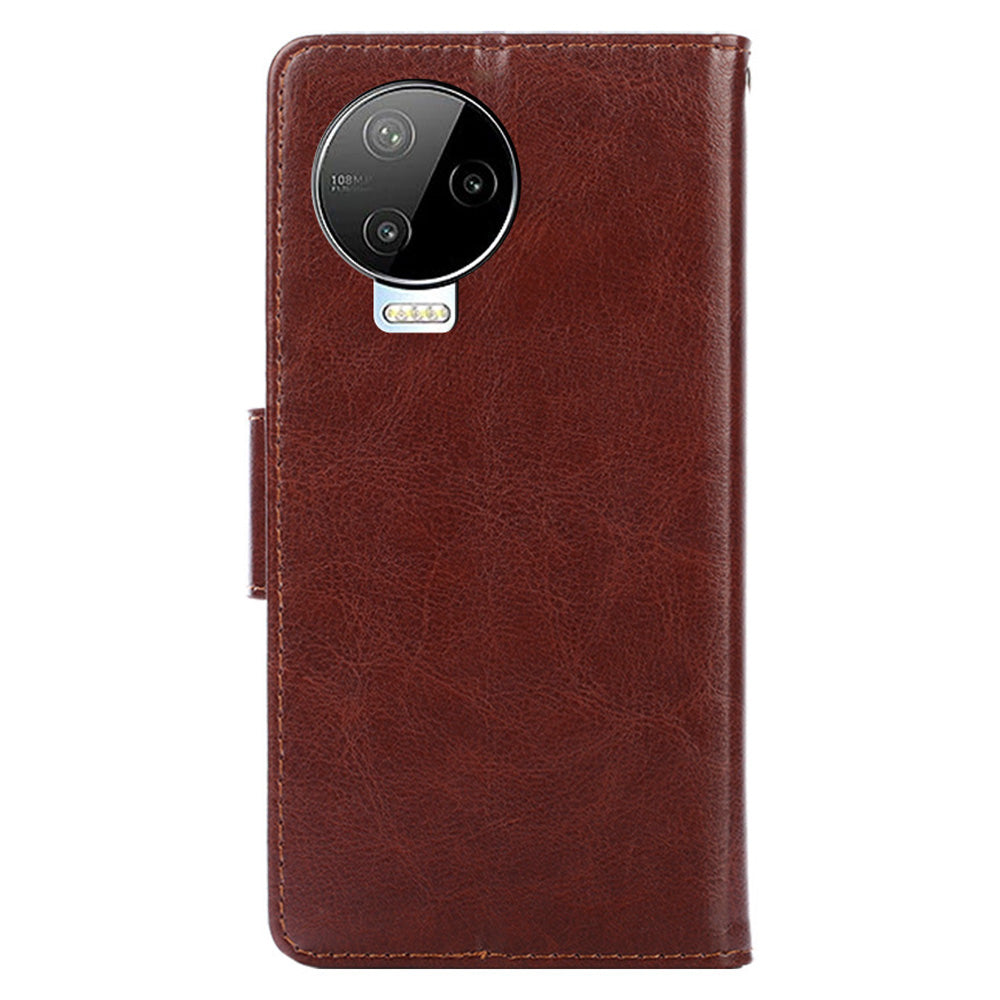 For Infinix Note 12 Pro 4G / Note 12 (2023) 4G Shockproof Wallet Phone Case Leather Flip Cover with Stand