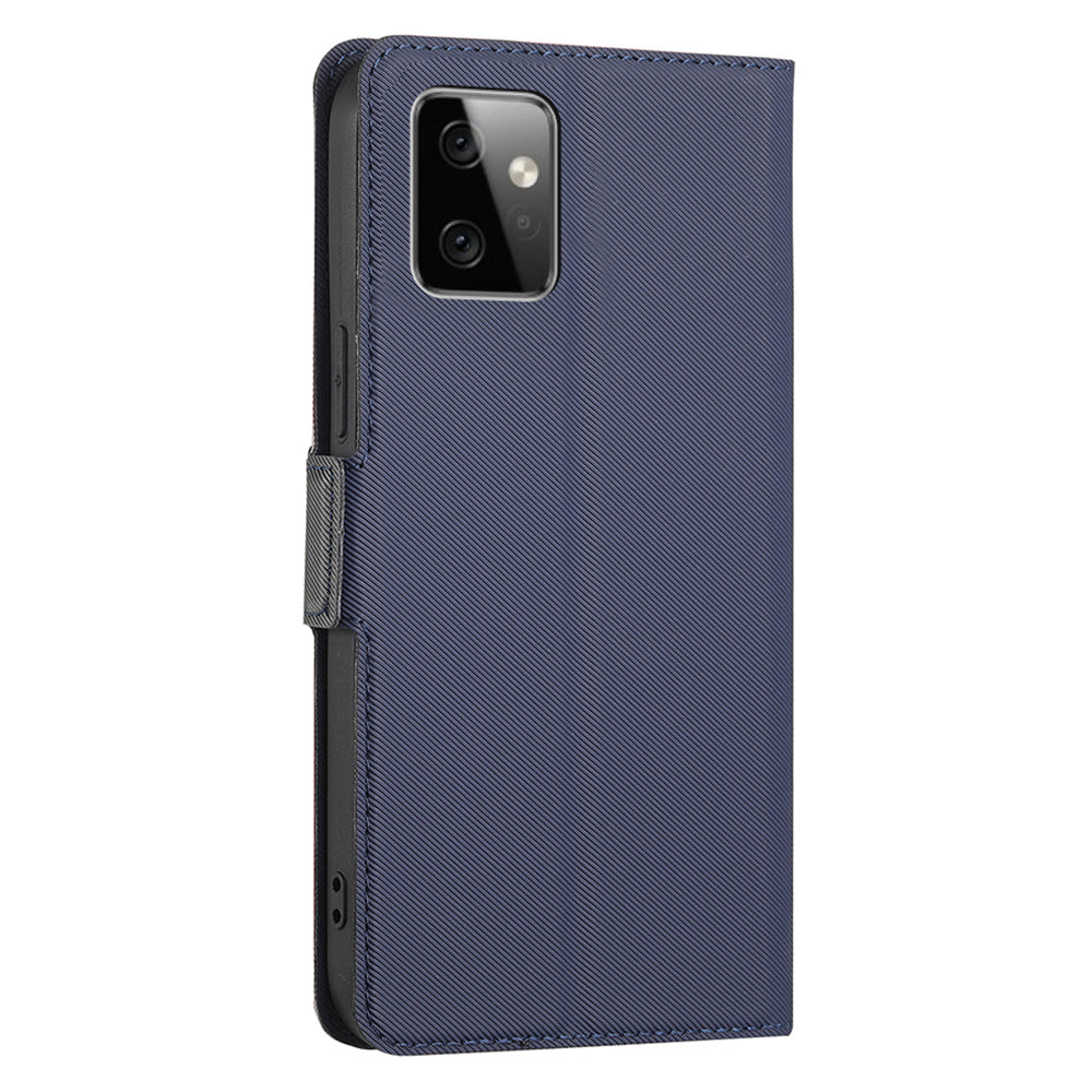 For Motorola Moto G Power 5G Anti-Scratch Twill Texture Phone Cover Card Holder Stand PU Leather Case