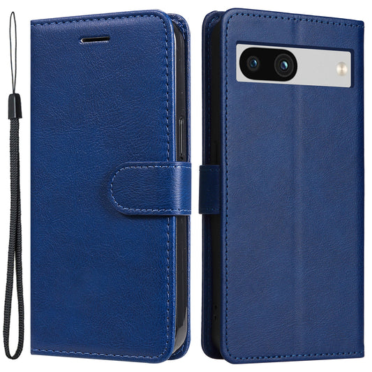 KT Leather Series-2 For Google Pixel 7a PU Leather Protective Cover Stand Wallet Solid Color Phone Case