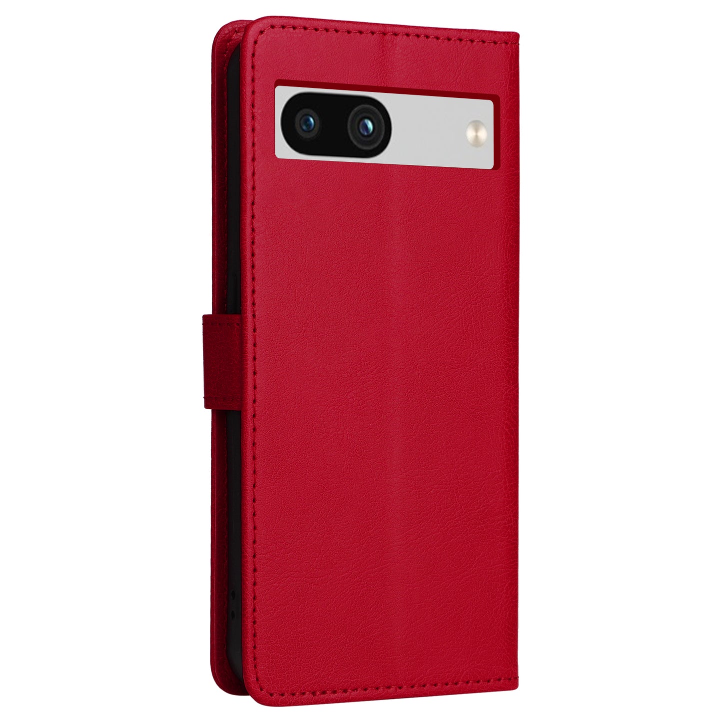 KT Leather Series-2 For Google Pixel 7a PU Leather Protective Cover Stand Wallet Solid Color Phone Case