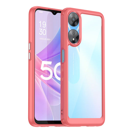 Cell Phone Shell for Oppo A58 5G , Anti-Dust TPU+Acrylic Phone Case Protective Cover
